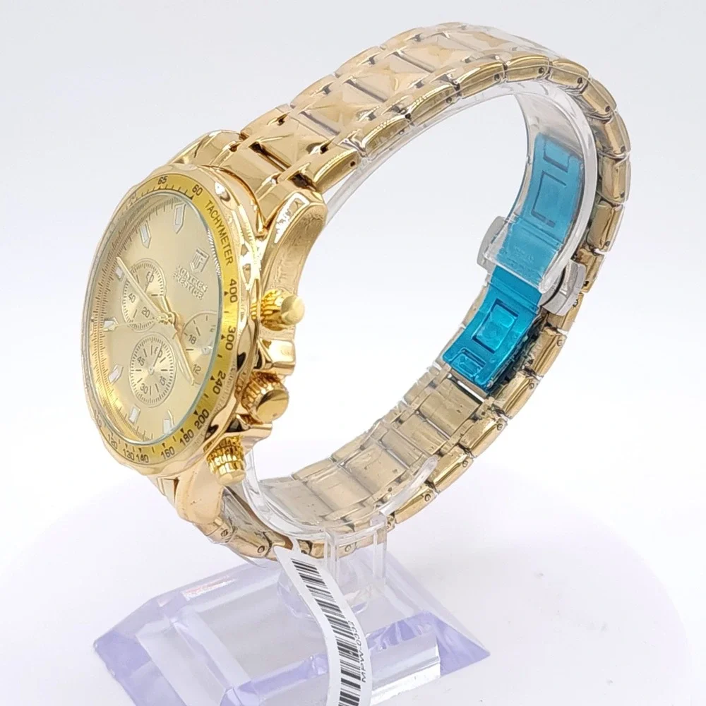 Invicta Montres Prestige MPW-0322 Men's Gold Sunburst Dial 45mm Watch New